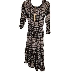 Love Stitch‎ Women's Long Sleeve Bohemian Maxi Dress Small